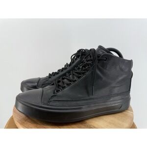ECCO Flexaret-Lap Toe Lace Up Sneakers Zip Up Shoes Men's 8 Black